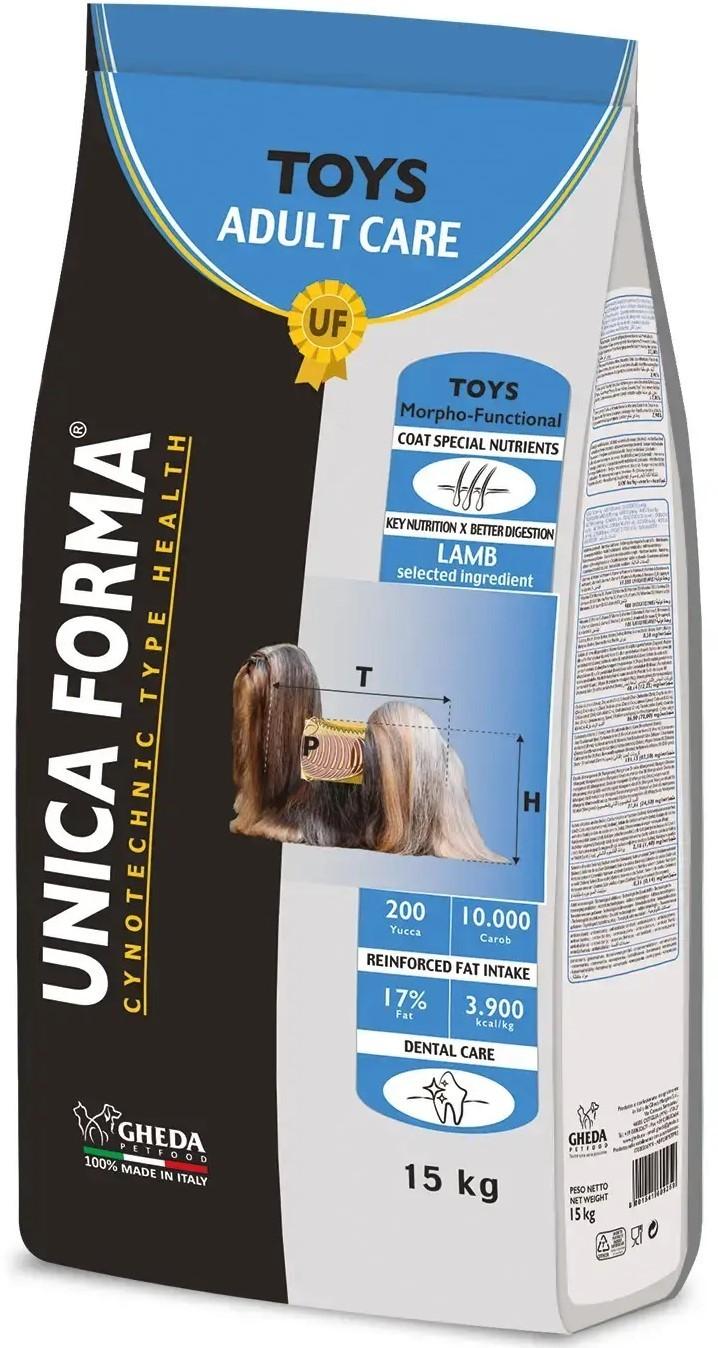 Hrana uscata pentru caini Gheda Unica Forma Toys Adult Care 15kg