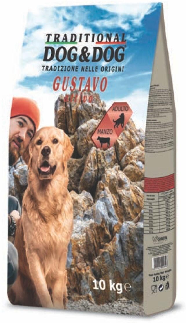 Hrana uscata pentru caini Gheda Dog&Dog Traditional Attivo Manzo 10kg