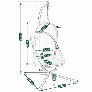 Leagan balansoar Jumi OM-258839 Negru