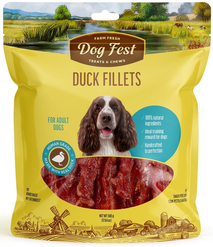 Snackuri pentru caini Dog Fest Duck Fillets 500 g