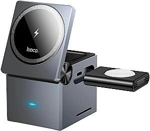 Incarcator telefon HOCO CQ8 Folding 3-in-1 Metal Gray