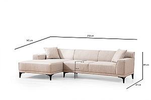 Canapea coltar Trendy Petra L Corner Alb