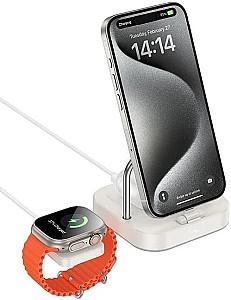 Incarcator telefon HOCO CQ16A Astute 3in1 Set Milky White