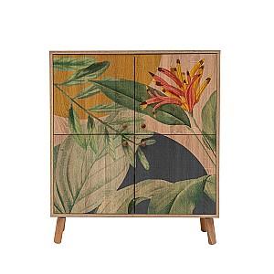 Comoda Trendy Multilux Saka Sonoma/Verde/Galben
