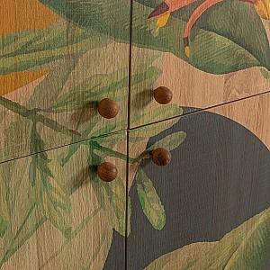 Comoda Trendy Multilux Saka Sonoma/Verde/Galben
