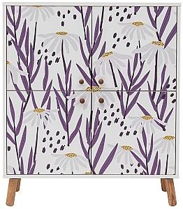 Comoda Trendy Multilux Daisy Alb/Violet/Liliac