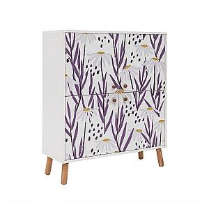Comoda Trendy Multilux Daisy Alb/Violet/Liliac