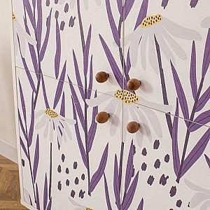 Comoda Trendy Multilux Daisy Alb/Violet/Liliac