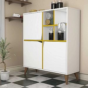 Dulap de baie Trendy Puls Alb/Galben