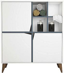 Dulap de baie Trendy Puls Alb/Albastru