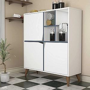 Dulap de baie Trendy Puls Alb/Albastru