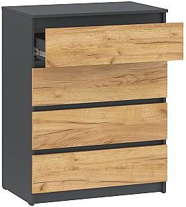 Comoda Pehotin NS-4 Antracit / Stejar Taho