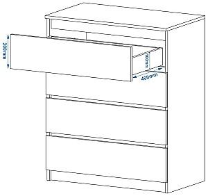 Comoda Pehotin NS-4 Antracit / Stejar Taho