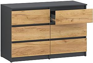Comoda Pehotin NS-6 Antracit / Stejar Taho