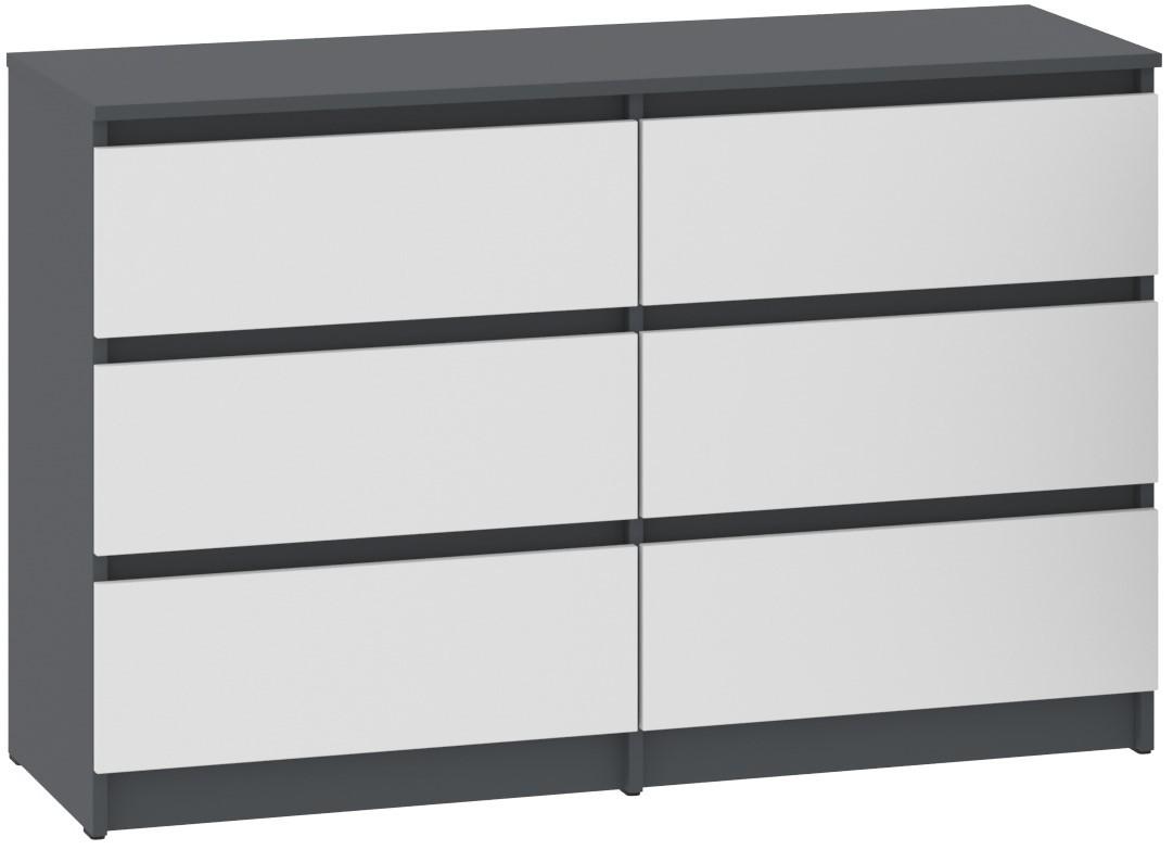 Comoda Pehotin NS-6 Antracit / Alb