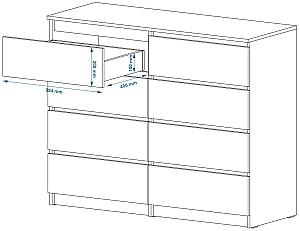 Comoda Pehotin NS-8 Alb