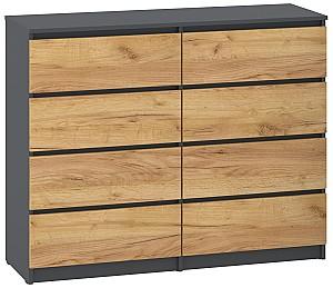 Comoda Pehotin NS-8 Antracit / Stejar Taho