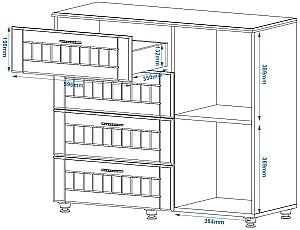 Comoda Pehotin K-4+1 MDF Alb