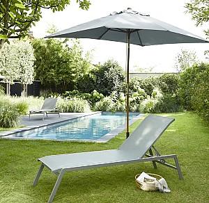 Sezlong GoodHome Batz Steel Gray