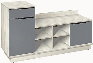 Dulap pentru incaltaminte Modern Visit New 122cm Stejar Craft Alb/Gri Ardezie