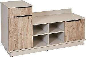 Dulap pentru incaltaminte Modern Visit New 122cm Cașmir (Bej)/Stejar Artizanal Gri