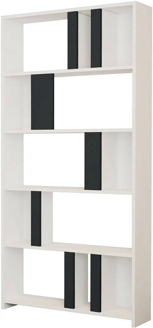 Etajera Mirage Meble Lima Alb/Antracit (Gri)