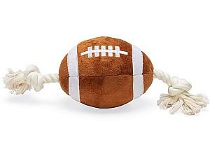 Jucarie pentru caine Beeztees Rugby Ball with Rope (626966)