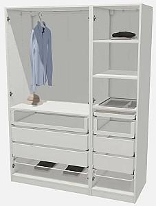 Dulap IKEA Pax 3 usi/rafturi/bare/sertare 150x60x201 Alb