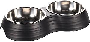 Bol pentru pisici Flamingo Aschau 2x160ml Black (517458)