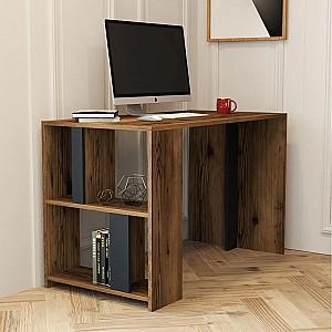Masa de birou Mirage Meble Lima 120x60 Nuc (Maro)/Antracit (Gri)