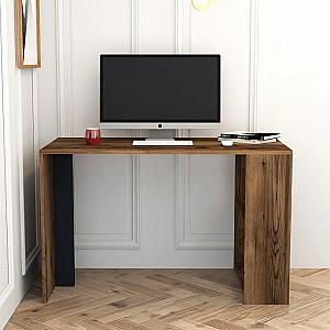 Masa de birou Mirage Meble Lima 120x60 Nuc (Maro)/Antracit (Gri)