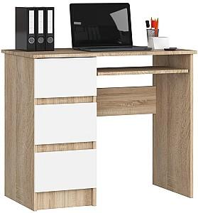 Masa pentru calculator Akord A-6 90cm Left Stejar Sonoma (Bej)/Alb