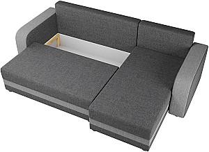Canapea coltar Space Meble Hewlet Bis Sawana 05/Sawana 14 Gri inchis/Negru