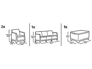Set mobila de gradina Keter Scandi Forma (57731)
