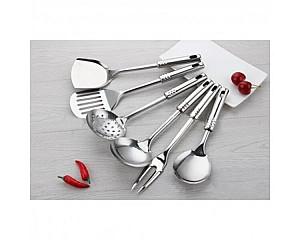 Set ustensile de bucatarie Andrimar Grup set pentru bucatarie pe suport din inox KH32-12-8