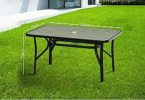 Masa de gradina MultiGarden SC-094-120 120x70 Negru/Transparent