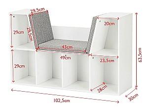 Etajera Costway JZ10199WH Alb