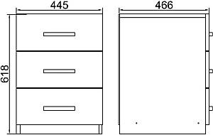 Comoda Mirage Design Vario VO3-W Alb