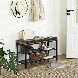 Raft pentru incaltaminte Vasagle LBS75X Maro Vintage/Negru