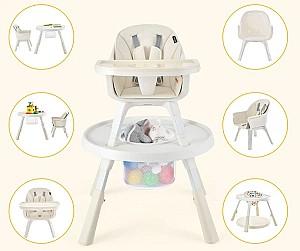 Scaun de masa multifunctional Costway BB5693YW Beige
