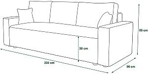 Canapea Space Meble Ambro Poso 05 Albastru inchis