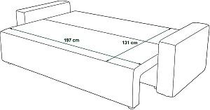Canapea Space Meble Ambro Poso 05 Albastru inchis