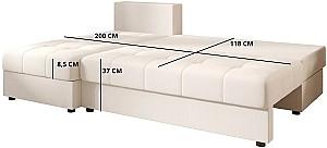 Canapea coltar Space Meble Mos L Cosmic 800 Maro