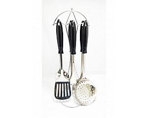 Set ustensile de bucatarie Andrimar Grup set pentru bucatarie pe suport din inox XH0137