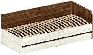 Pat copii Modern Komfi 90x200 Stejar Brandy Castello (Maro)/Stejar Artizanal Alb