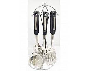 Set ustensile de bucatarie Andrimar Grup set pentru bucatarie pe suport din inox XH0357