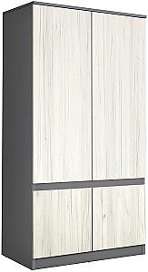 Dulap Modern Komfi 100cm Gri ardezie/Stejar artizanal alb