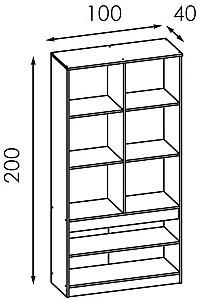 Dulap Modern Komfi 100cm Gri ardezie/Stejar artizanal alb