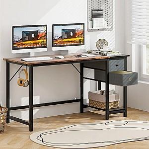 Masa pentru calculator Costway CB10603BN Rustic Brown/Black