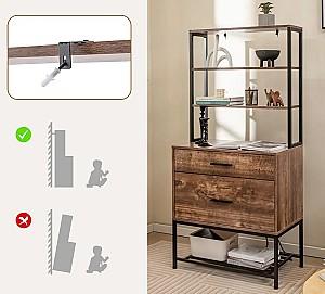 Etajera Costway CB10569CF Rustic Brown